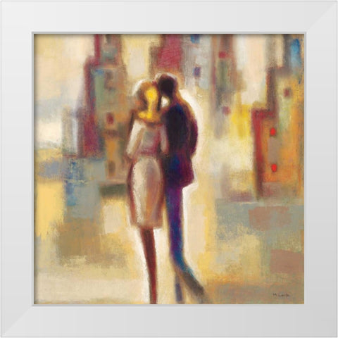 Metropolis I White Modern Wood Framed Art Print by Lentz, Michael