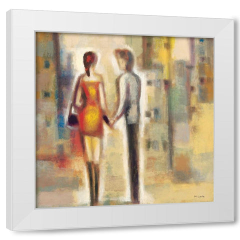 Metropolis II White Modern Wood Framed Art Print by Lentz, Michael