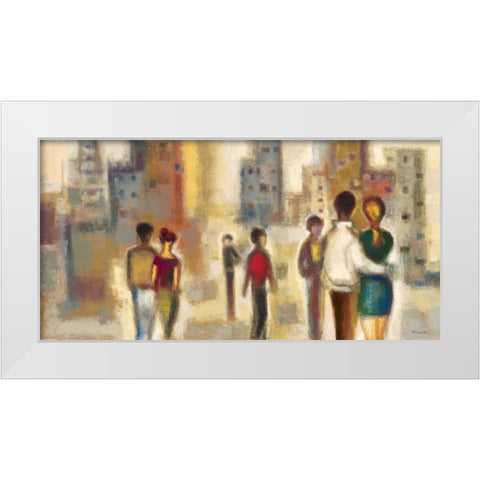 Metropolis III White Modern Wood Framed Art Print by Lentz, Michael