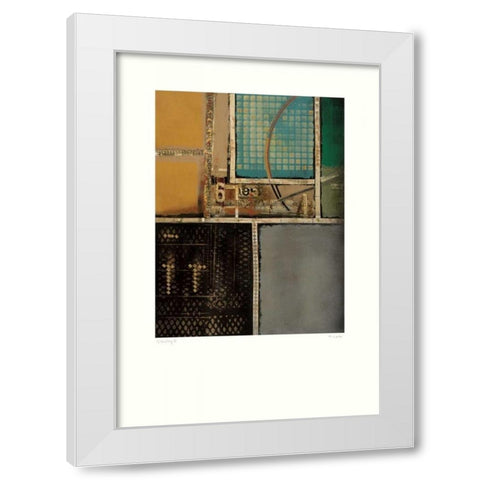 Circuitry I White Modern Wood Framed Art Print by Lentz, Michael