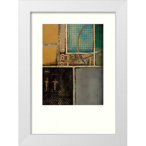 Circuitry I White Modern Wood Framed Art Print by Lentz, Michael