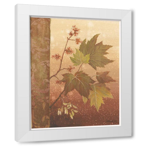 Maple Leaves White Modern Wood Framed Art Print by Jeffrey, Jillian