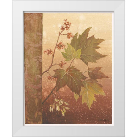 Maple Leaves White Modern Wood Framed Art Print by Jeffrey, Jillian