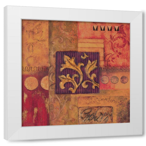 Cinnabar II White Modern Wood Framed Art Print by Jeffrey, Jillian