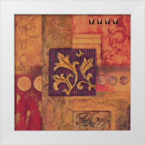 Cinnabar II White Modern Wood Framed Art Print by Jeffrey, Jillian