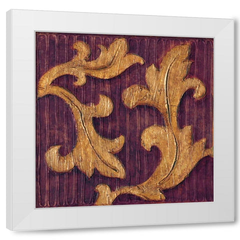 Gold Acanthus I White Modern Wood Framed Art Print by Jeffrey, Jillian