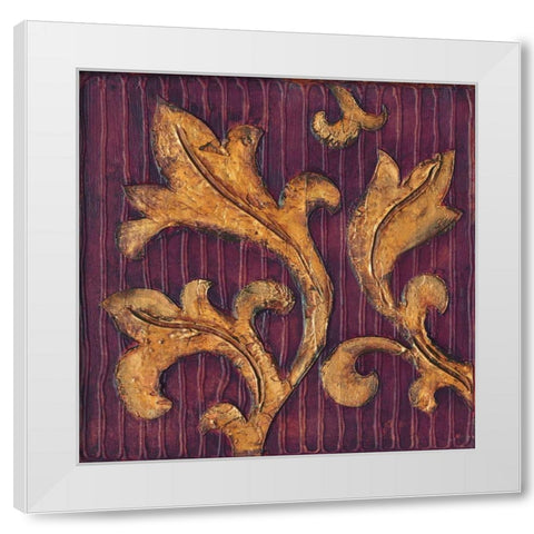 Gold Acanthus II White Modern Wood Framed Art Print by Jeffrey, Jillian