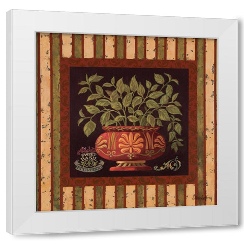 Sweet Basil White Modern Wood Framed Art Print by Jeffrey, Jillian