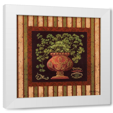 Parsley Italiano White Modern Wood Framed Art Print by Jeffrey, Jillian