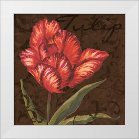 Tulipa I White Modern Wood Framed Art Print by Jeffrey, Jillian