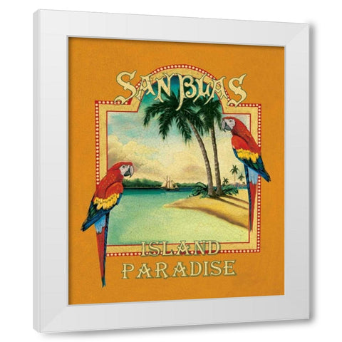 San Blas White Modern Wood Framed Art Print by Jones, Catherine