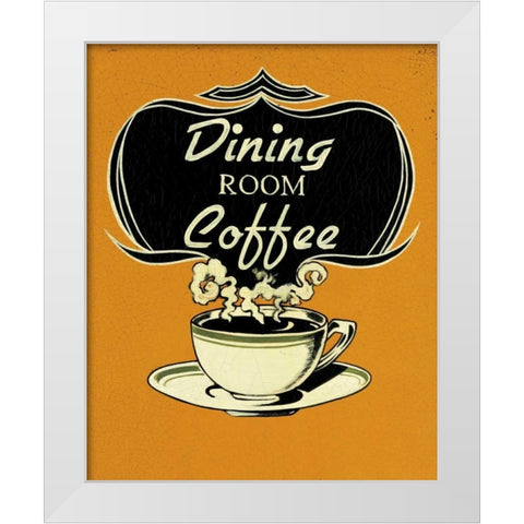 Dining Room White Modern Wood Framed Art Print by Jones, Catherine