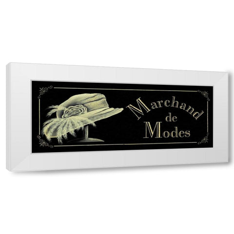 Marchand de Modes White Modern Wood Framed Art Print by Jones, Catherine