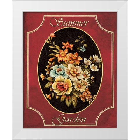 Summer Garden White Modern Wood Framed Art Print by Jones, Catherine
