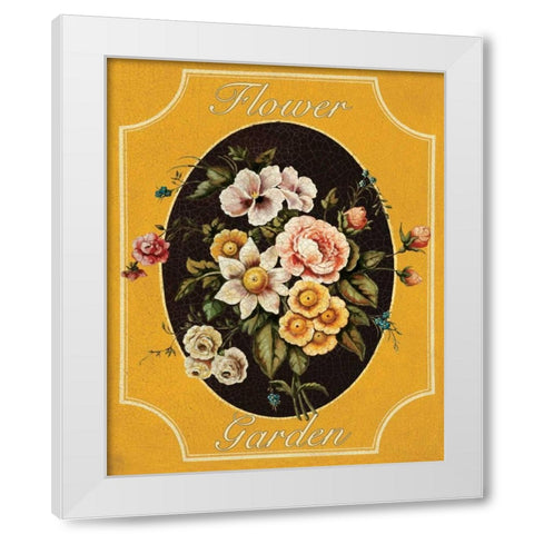 Flower Garden White Modern Wood Framed Art Print by Jones, Catherine