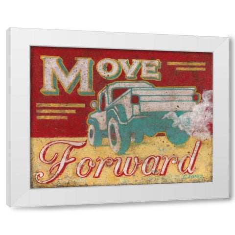 Move Forward White Modern Wood Framed Art Print by Jones, Catherine