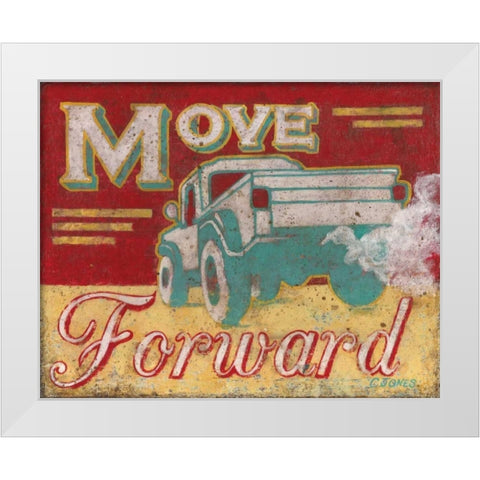 Move Forward White Modern Wood Framed Art Print by Jones, Catherine