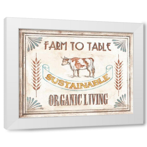 Organic Living White Modern Wood Framed Art Print by Jones, Catherine
