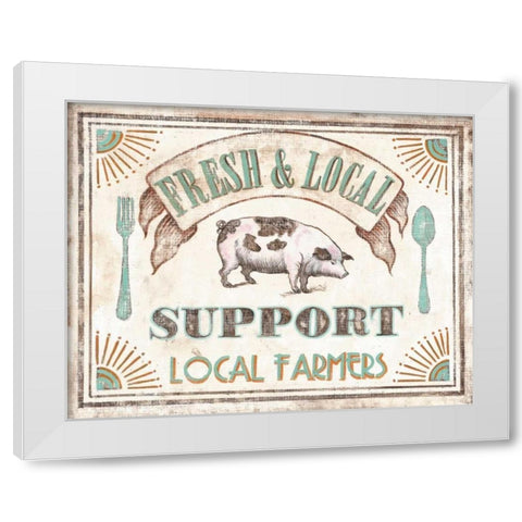 Fresh and Local White Modern Wood Framed Art Print by Jones, Catherine