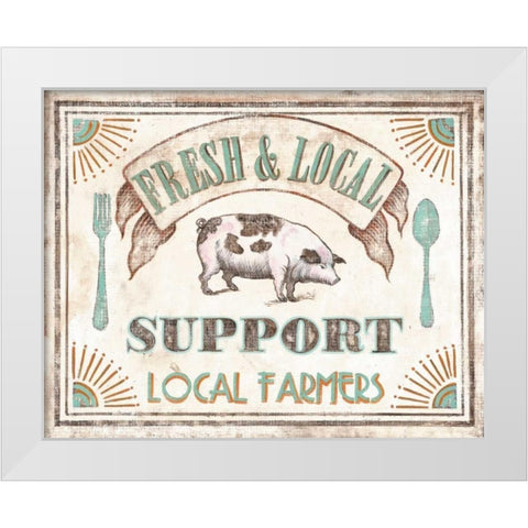 Fresh and Local White Modern Wood Framed Art Print by Jones, Catherine