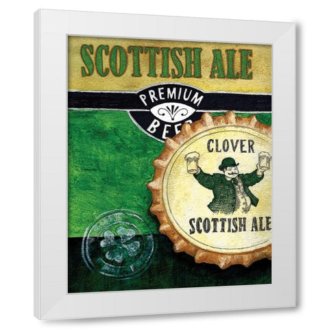 Scottish Ale White Modern Wood Framed Art Print by Knold, Donna