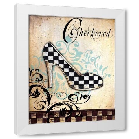Checkered White Modern Wood Framed Art Print by Knold, Donna