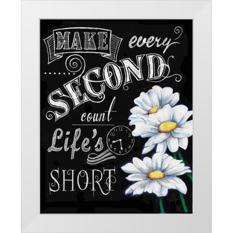 Chalkboard Inspirations I White Modern Wood Framed Art Print by Knold, Donna
