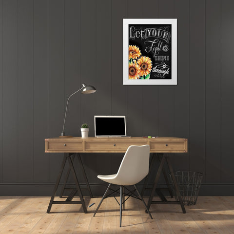 Chalkboard Inspirations III White Modern Wood Framed Art Print by Knold, Donna