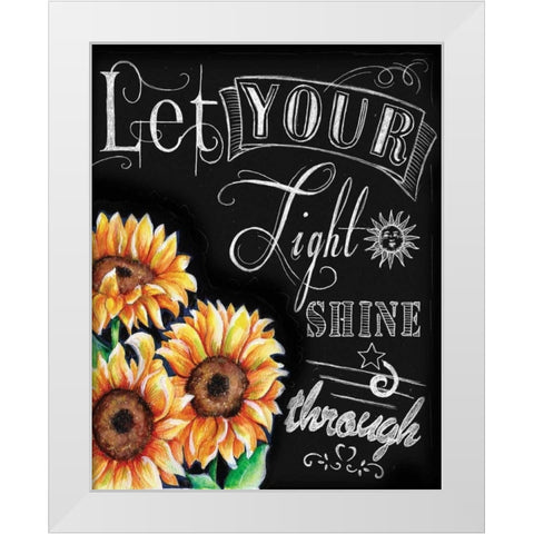 Chalkboard Inspirations III White Modern Wood Framed Art Print by Knold, Donna