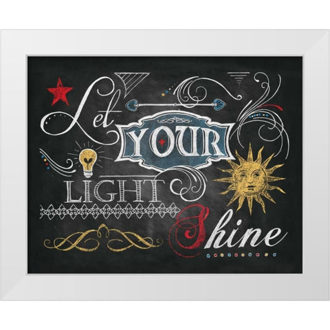 Color Chalkboard II White Modern Wood Framed Art Print by Knold, Donna