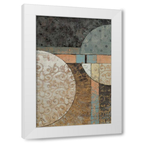 Geo Round Squared I White Modern Wood Framed Art Print by Kime, John
