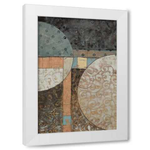 Geo Round Squared II White Modern Wood Framed Art Print by Kime, John