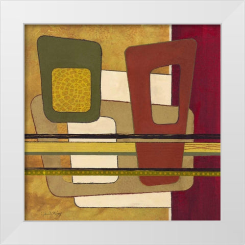Retro Spectrum II White Modern Wood Framed Art Print by Kime, John