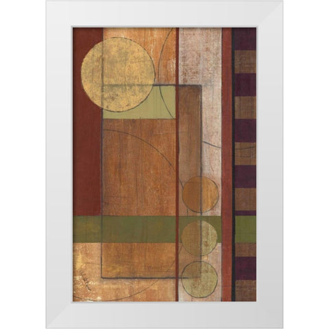 Earth Structure I White Modern Wood Framed Art Print by Kime, John