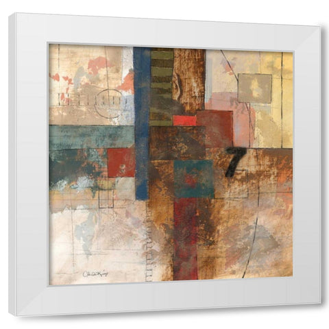 Number VII White Modern Wood Framed Art Print by Kime, John
