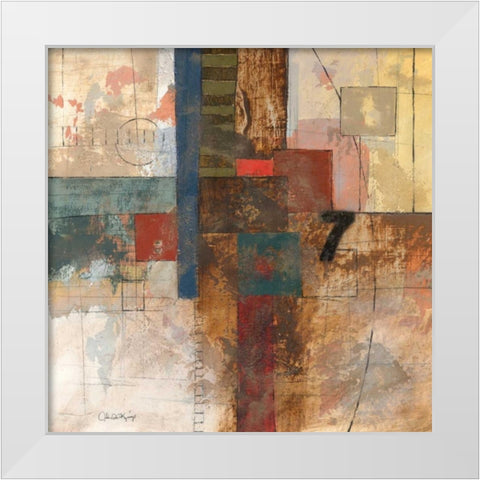 Number VII White Modern Wood Framed Art Print by Kime, John