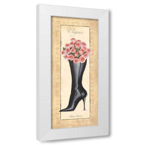 Fashion Bouquet II White Modern Wood Framed Art Print by Laliberte, Andrea