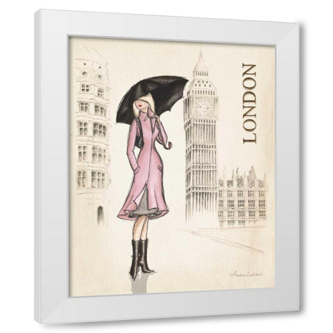 London White Modern Wood Framed Art Print by Laliberte, Andrea