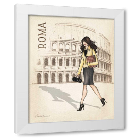 Roma White Modern Wood Framed Art Print by Laliberte, Andrea