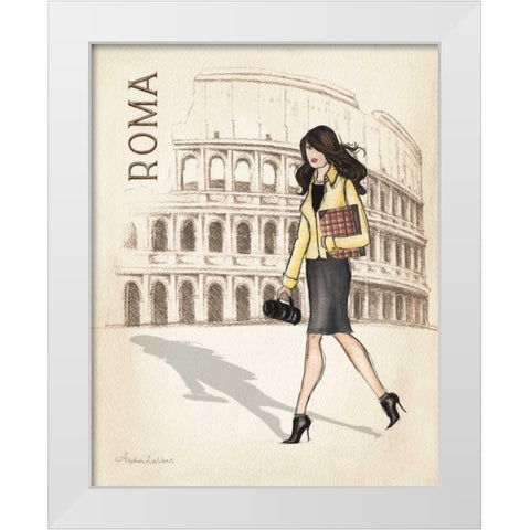 Roma White Modern Wood Framed Art Print by Laliberte, Andrea