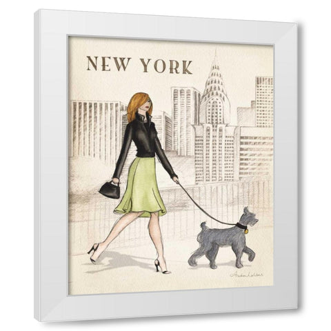 New York White Modern Wood Framed Art Print by Laliberte, Andrea