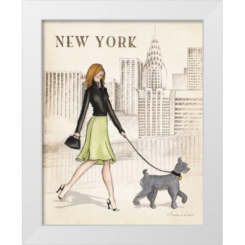 New York White Modern Wood Framed Art Print by Laliberte, Andrea