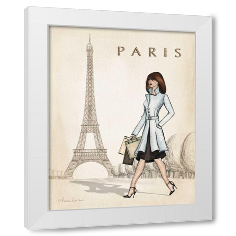 Paris White Modern Wood Framed Art Print by Laliberte, Andrea