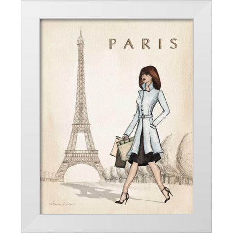Paris White Modern Wood Framed Art Print by Laliberte, Andrea