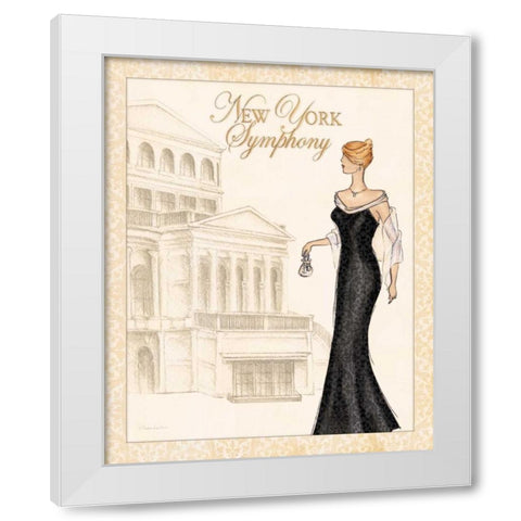 Symphony White Modern Wood Framed Art Print by Laliberte, Andrea