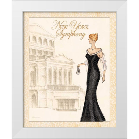 Symphony White Modern Wood Framed Art Print by Laliberte, Andrea