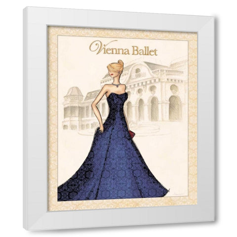 Ballet White Modern Wood Framed Art Print by Laliberte, Andrea