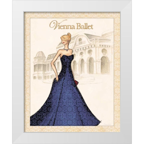 Ballet White Modern Wood Framed Art Print by Laliberte, Andrea