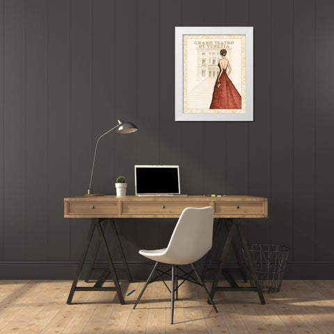 Teatro White Modern Wood Framed Art Print by Laliberte, Andrea