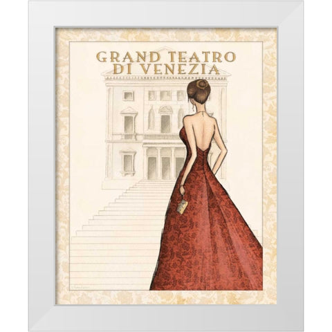 Teatro White Modern Wood Framed Art Print by Laliberte, Andrea